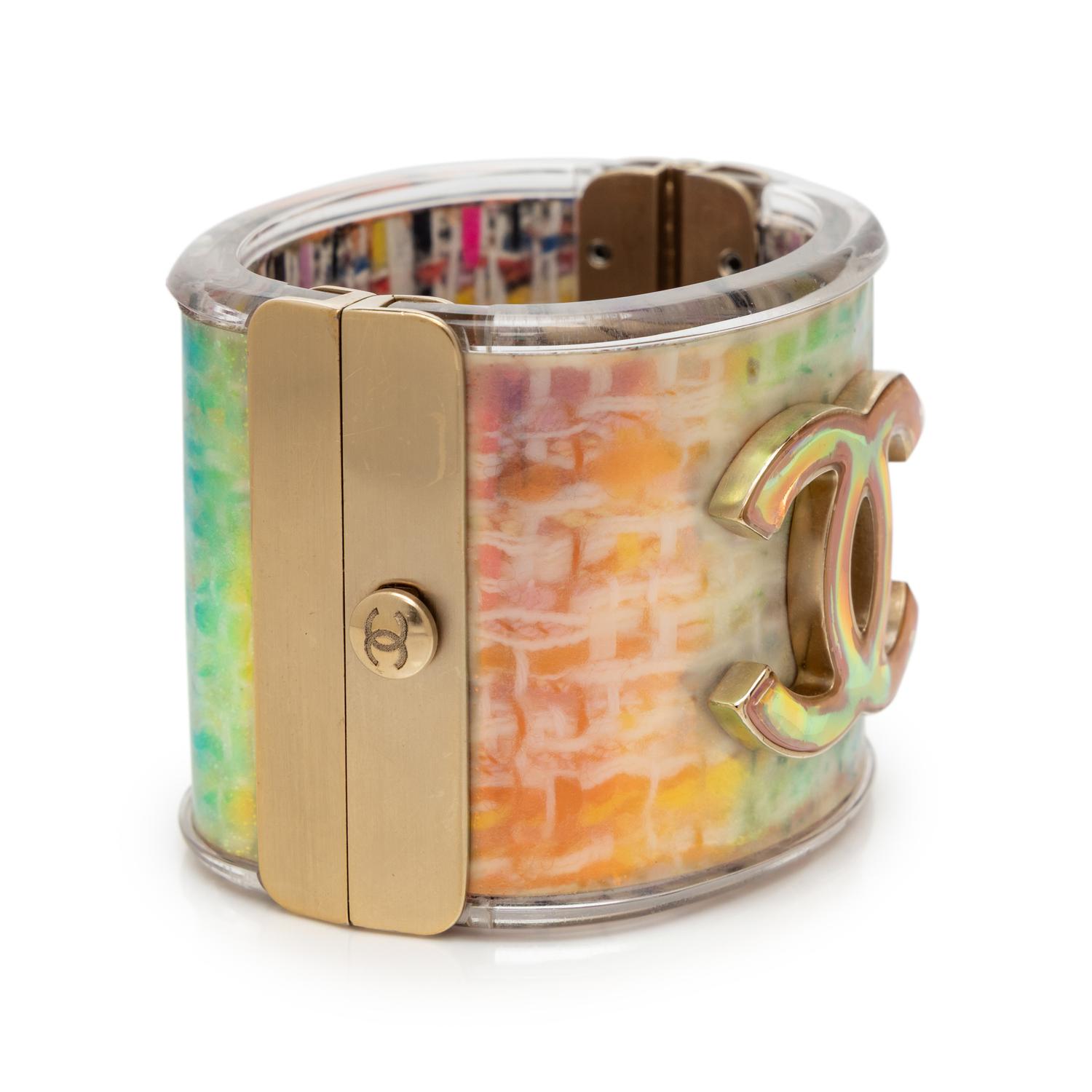 CHANEL, IRIDESCENT LOGO CUFF
