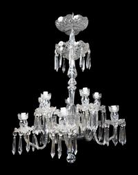 A Waterford Cut-Glass Ten-Light Chandelier — 20TH CENTURY