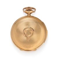 18K YELLOW GOLD MINUTE REPEATER HUNTER CASE POCKET WATCH