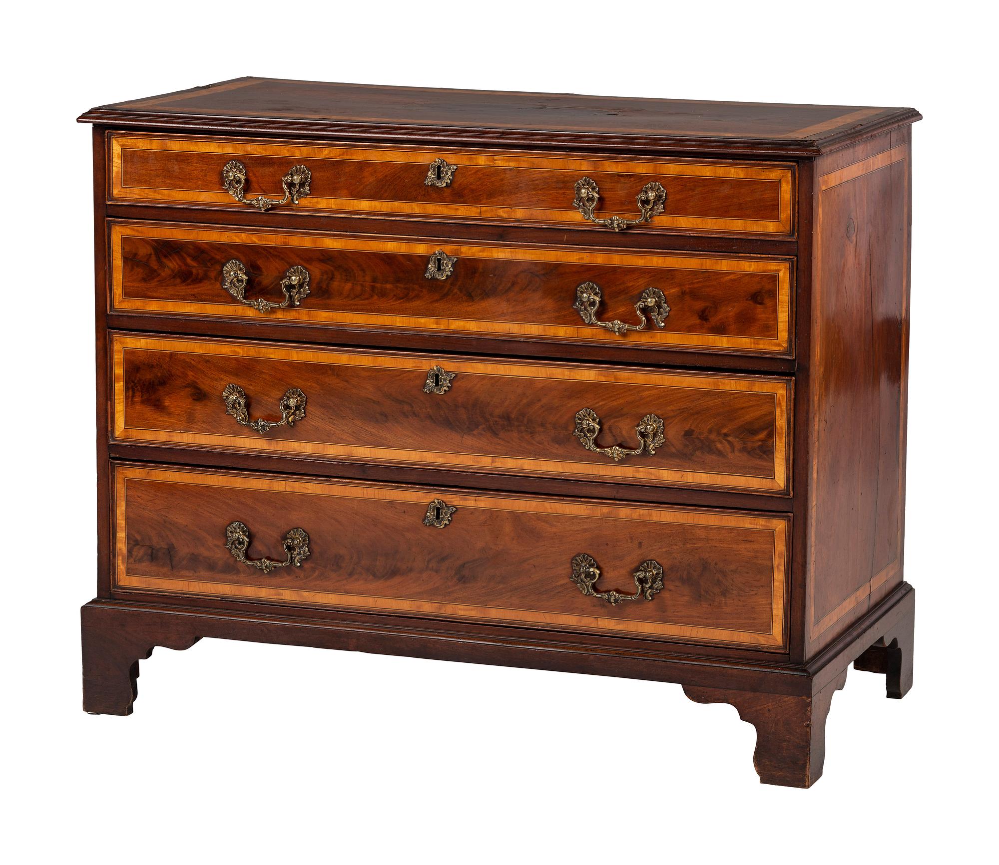 A George III Style Inlaid Chest of Drawers