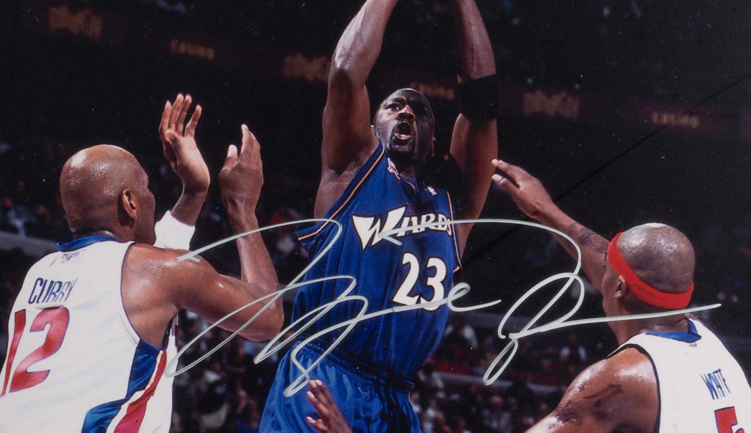 A Michael Jordan Washington Wizards Signed Autograph Photograph (Upper Deck Authenticated)