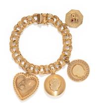 YELLOW GOLD CHARM BRACELET