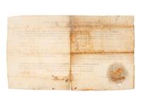[POLITICS] - [PRESIDENTS]. Group of 8 land grants including one signed by James Madison.