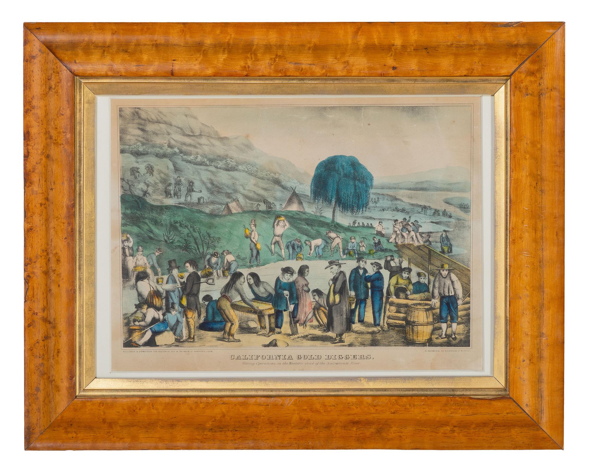 [GOLD RUSH]. California Gold Diggers. Hartford, CT: Kelloggs & Comstock, ca 1850s.