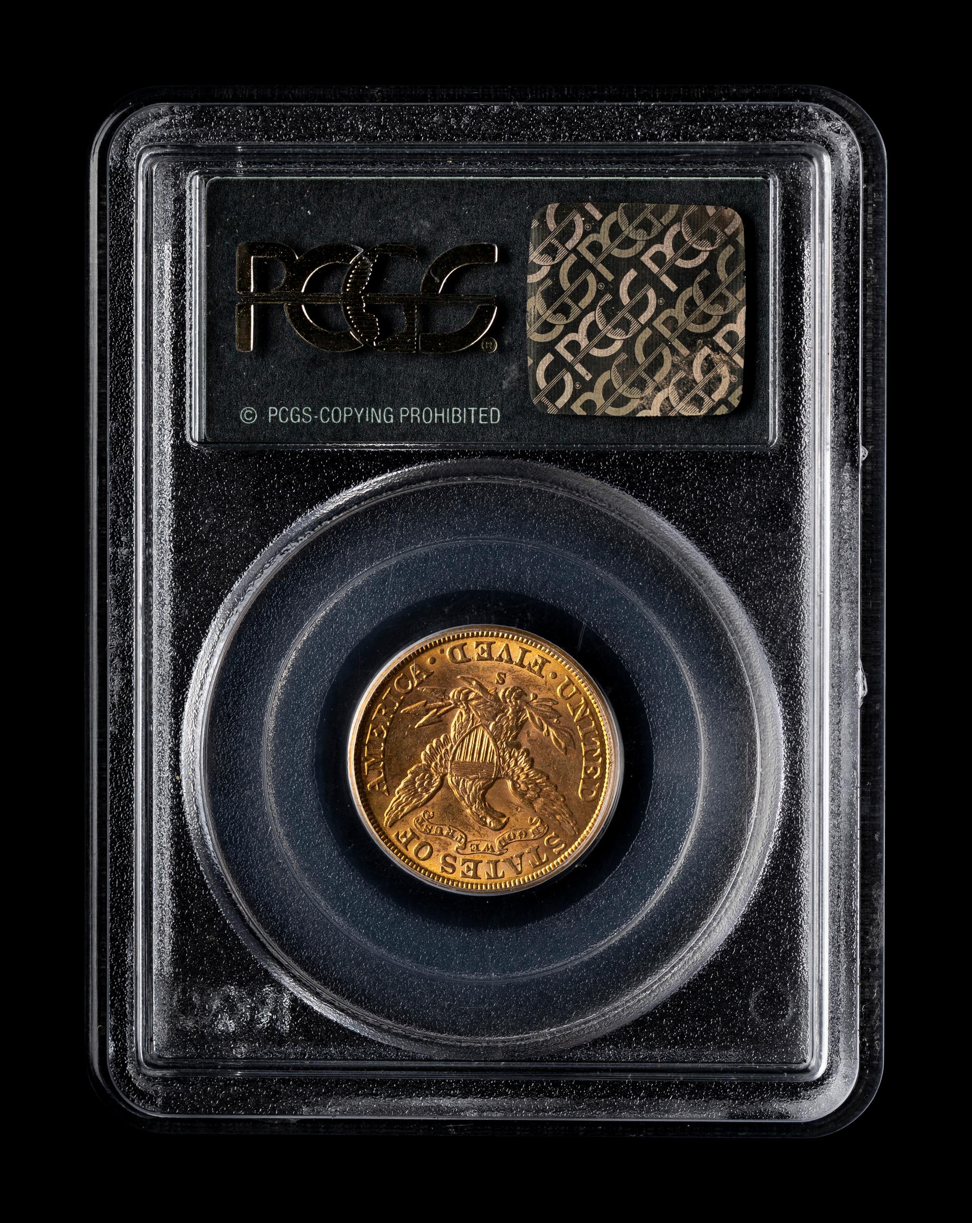 A 1901-S Liberty Head $5 Gold Coin (PCGS MS61)
