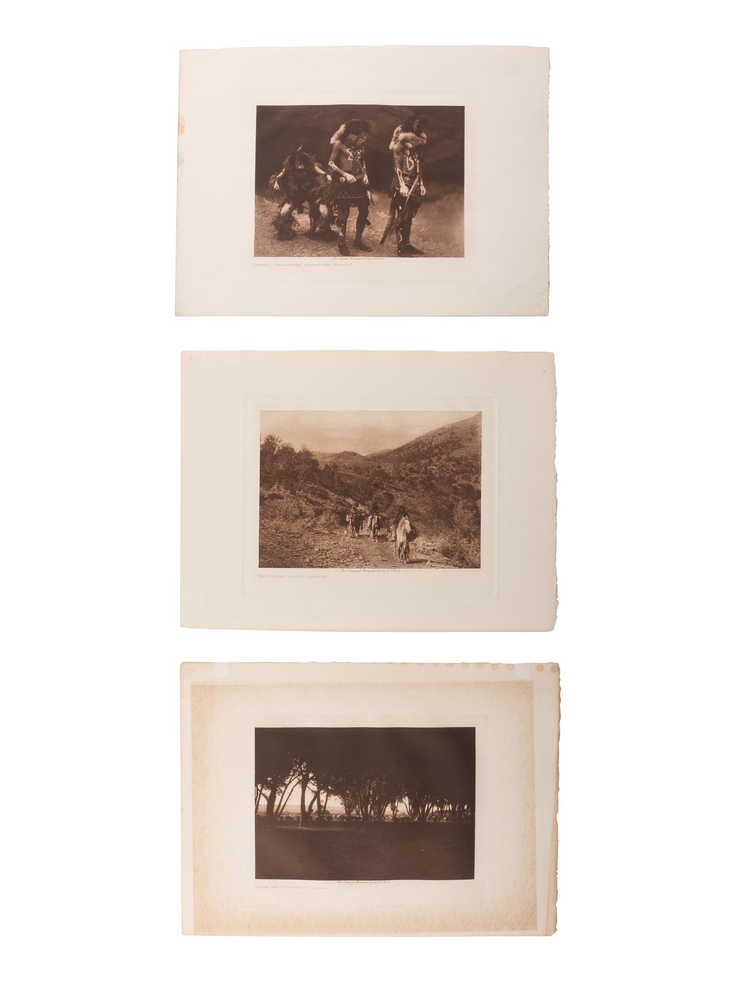 CURTIS, Edward (1868-1952), photographer. A group of 10 photogravures of Southwestern subjects.