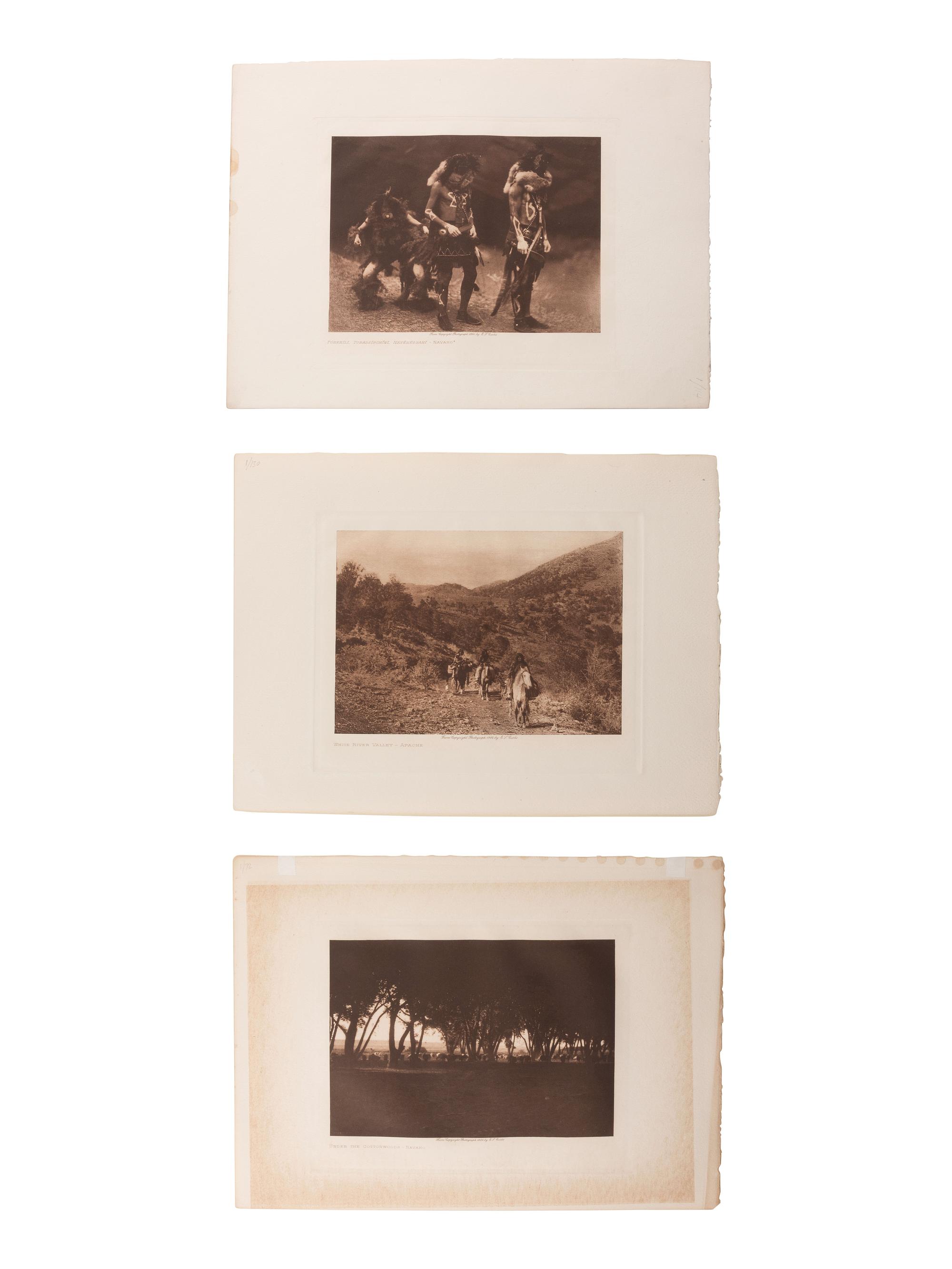 CURTIS, Edward (1868-1952), photographer. A group of 10 photogravures of Southwestern subjects.