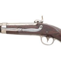 Confederate Style Brazed Bolster Alteration of a US Model 1836 Pistol with New Jersey Surcharges