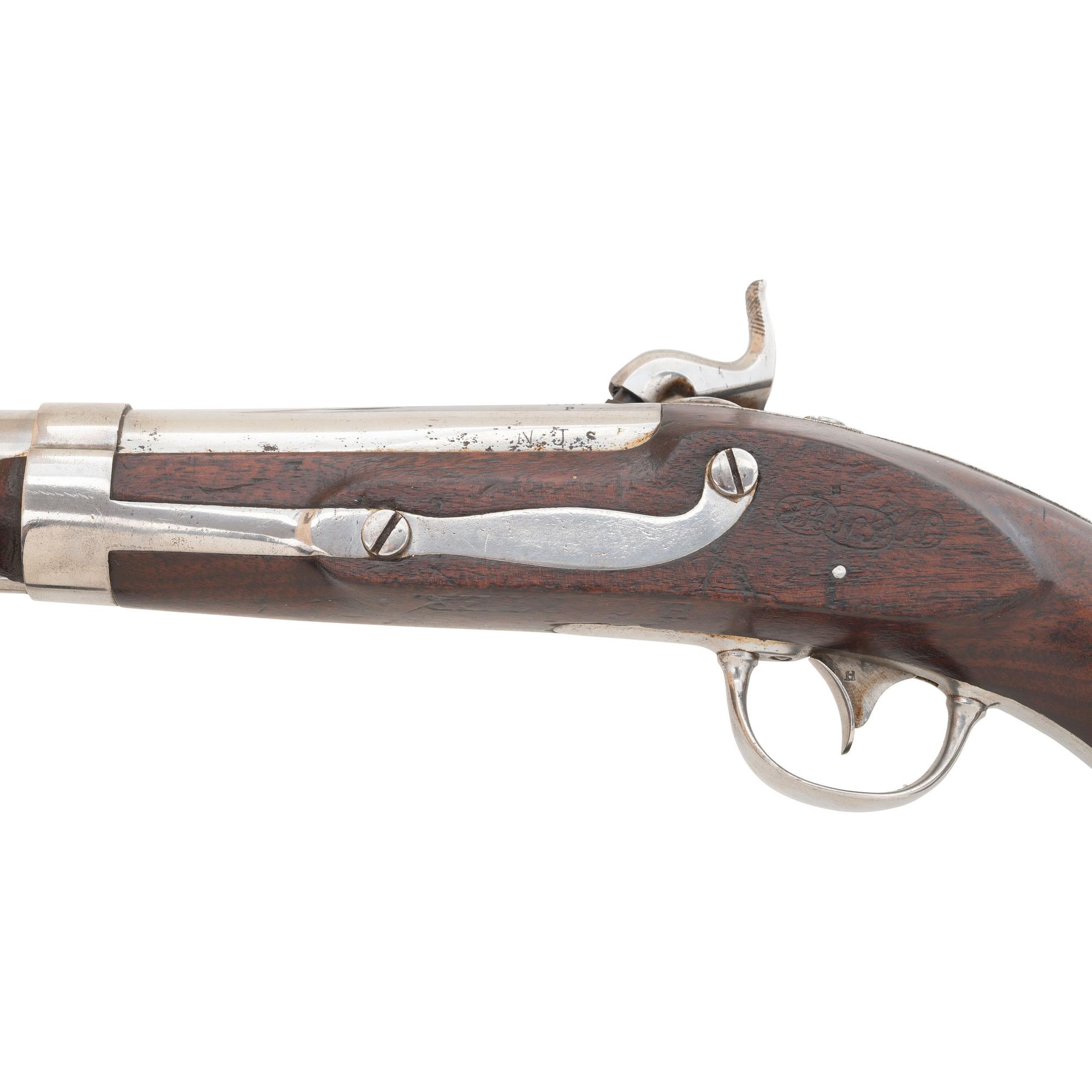 Confederate Style Brazed Bolster Alteration of a US Model 1836 Pistol with New Jersey Surcharges