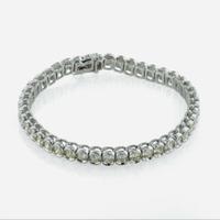 A 14K White Gold and Diamond Tennis Bracelet