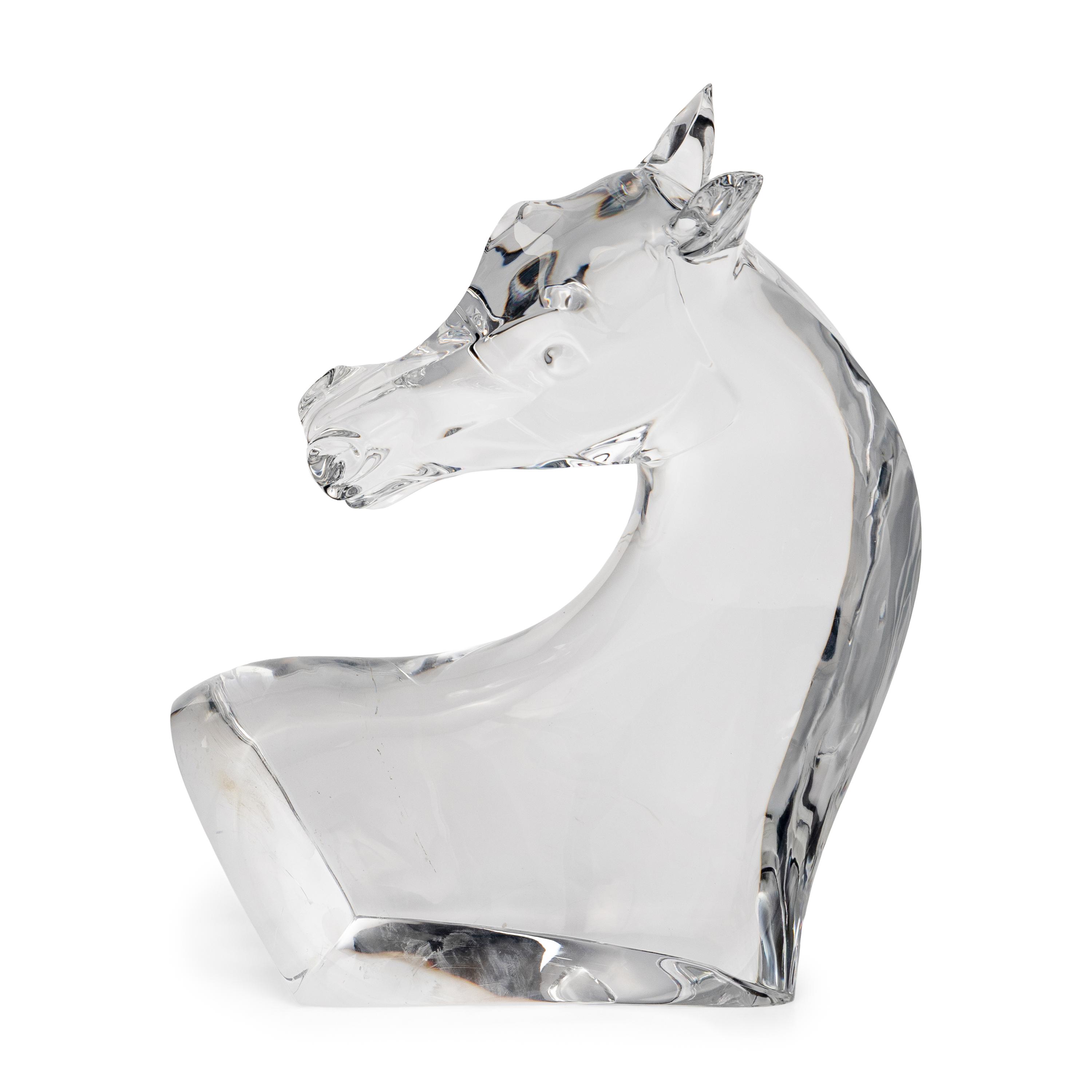 A Lalique Tete de Cheval Sculpture