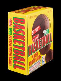 A Group of Seven Unopened Vending Boxes of 1990 Fleer Basketball Cards