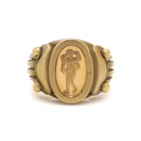 KIESELSTEIN-CORD, YELLOW GOLD INTAGLIO RING
