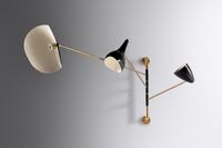 Articulating Three-Arm Wall Lamp