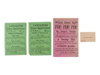 [FAIRS & CELEBRATIONS]. A group of 19th-century broadsides promoting local celebrations including Independence Day.