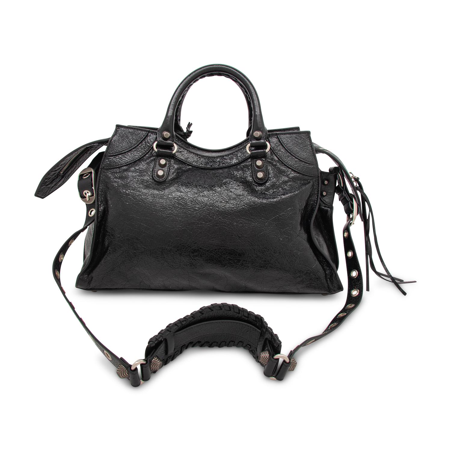 BALENCIAGA, BLACK NEO CAGOLE CITY BAG