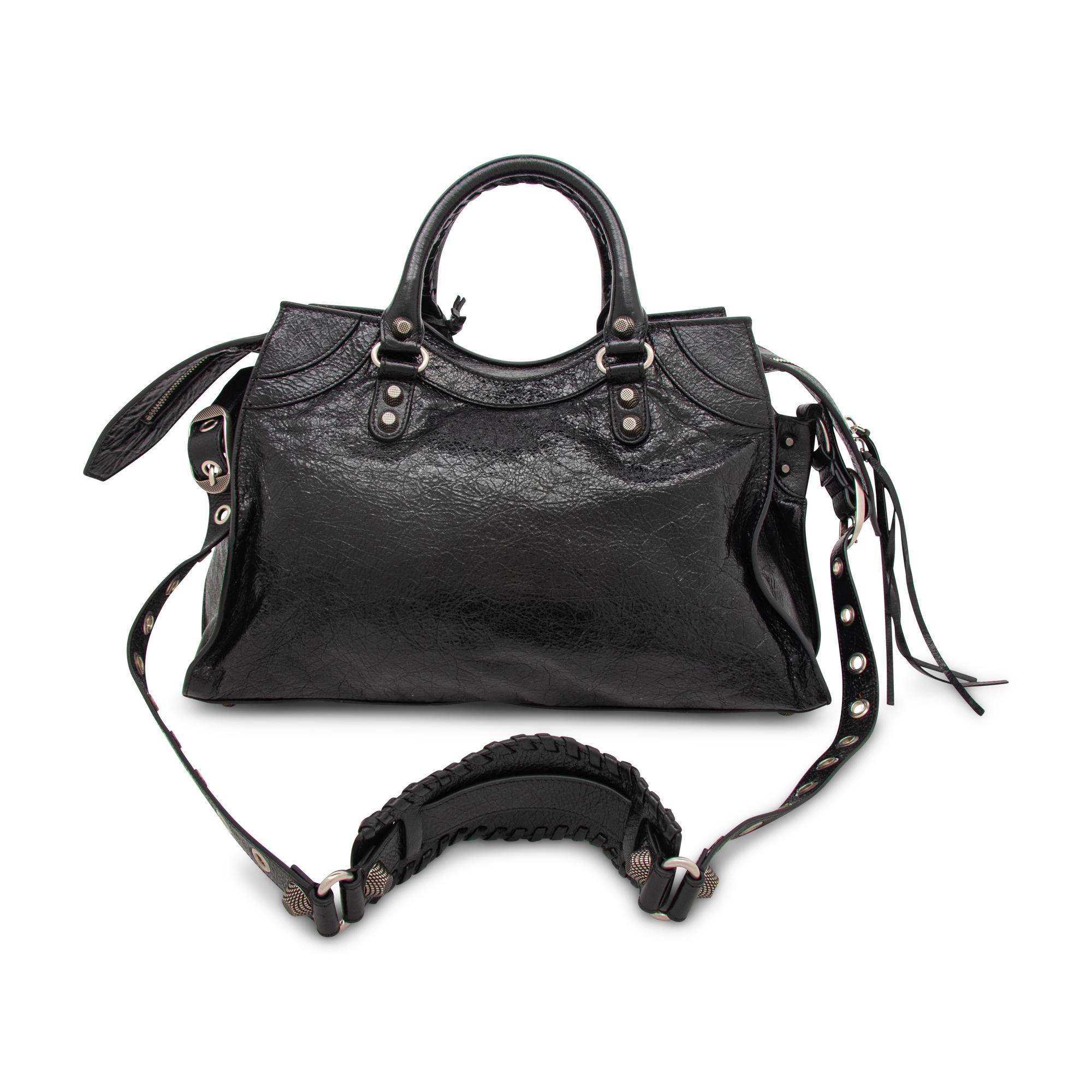 BALENCIAGA, BLACK NEO CAGOLE CITY BAG