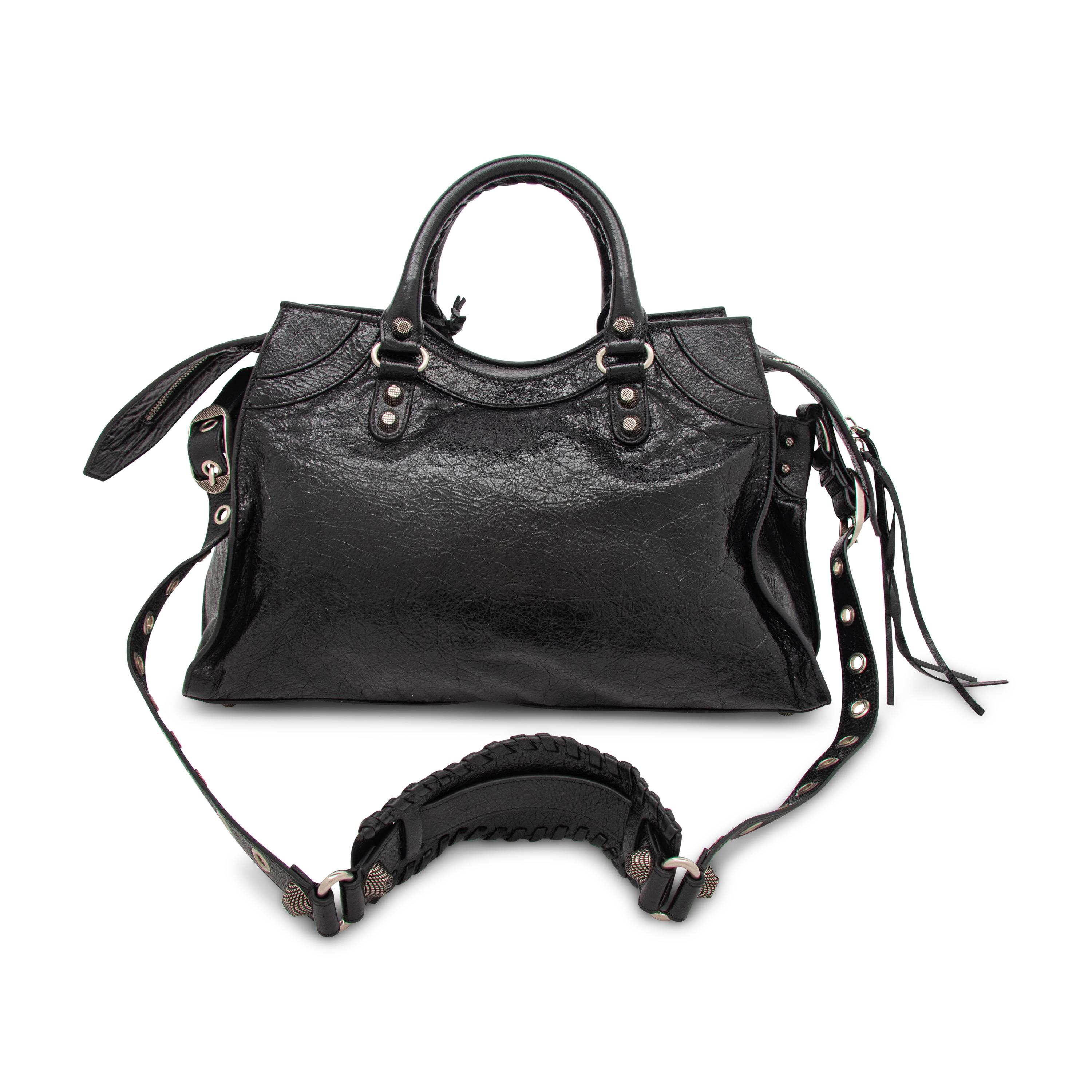 BALENCIAGA, BLACK NEO CAGOLE CITY BAG