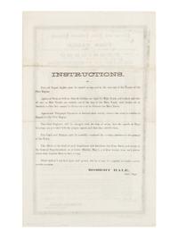 [LINCOLN'S FUNERAL]. Time table for the special train, conveying the funeral cortege with the remains of the late President from Chicago to Springfield . Chicago and Alton Railroad Company, 2 May 1865.