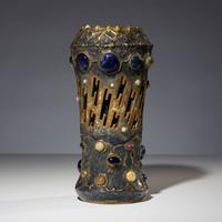 Amphora Gres Bijou Lightning Bolt vase Austria, c. 1902