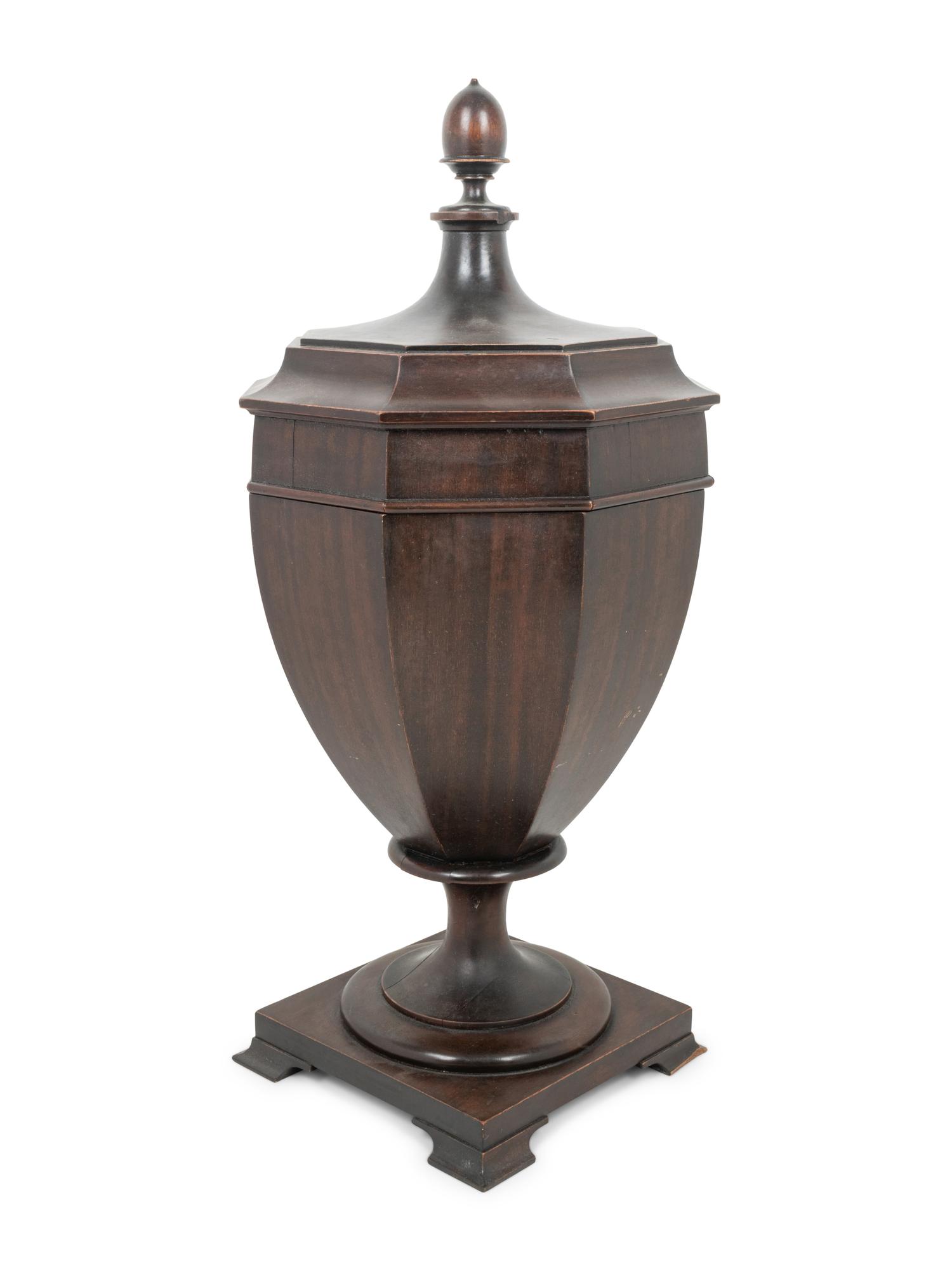 An English Mahogany Cutlery Urn