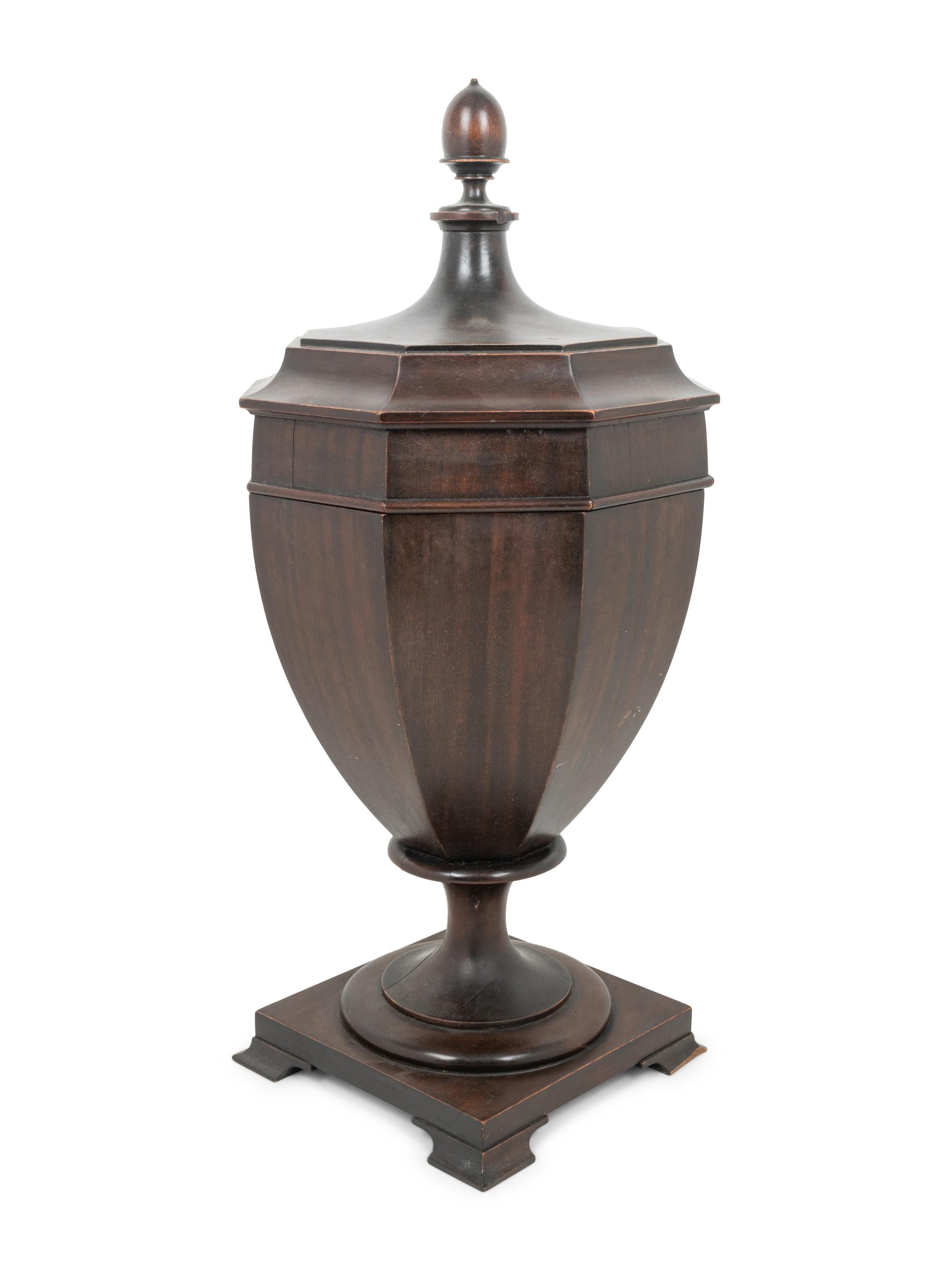 An English Mahogany Cutlery Urn