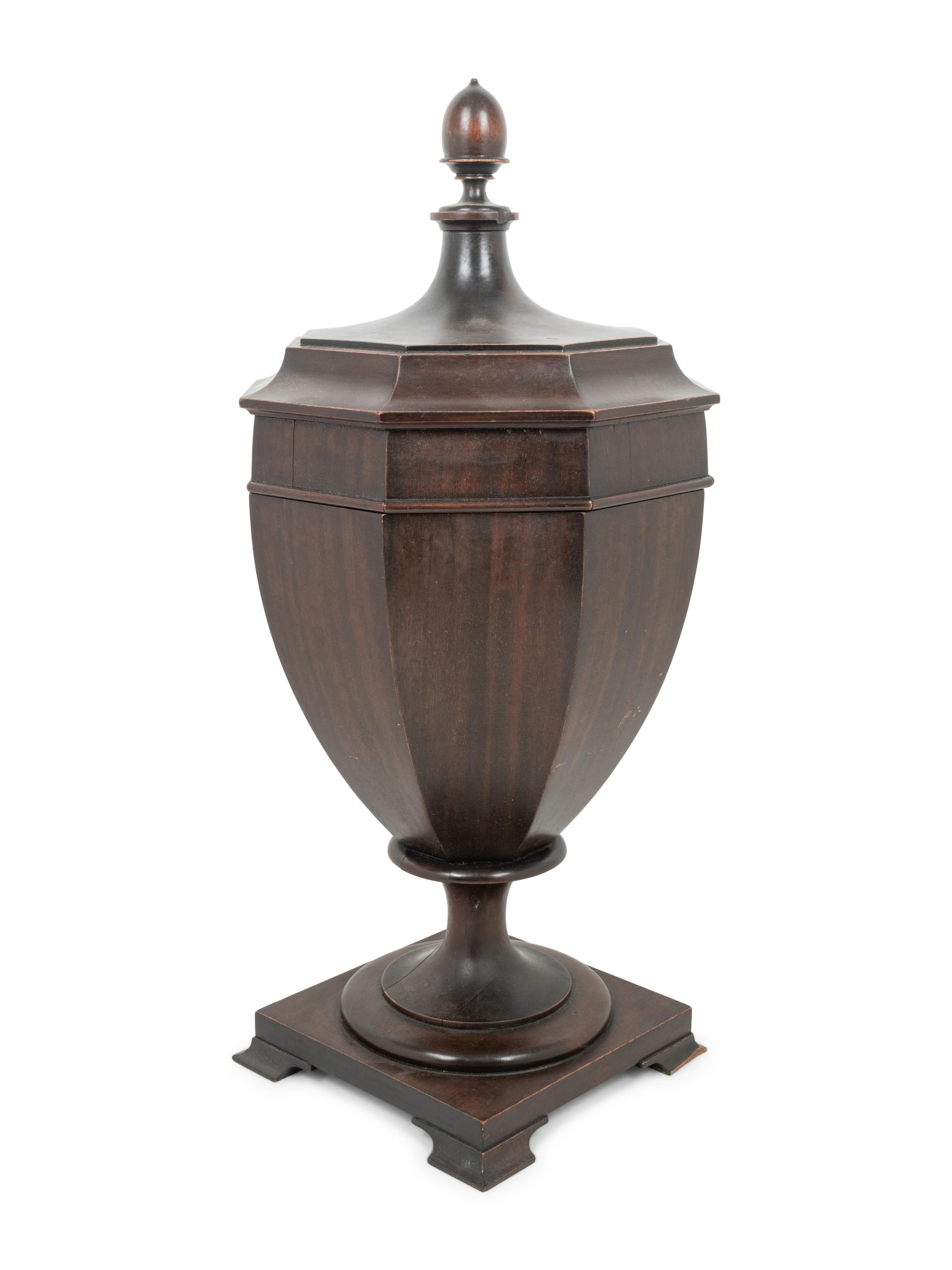 An English Mahogany Cutlery Urn