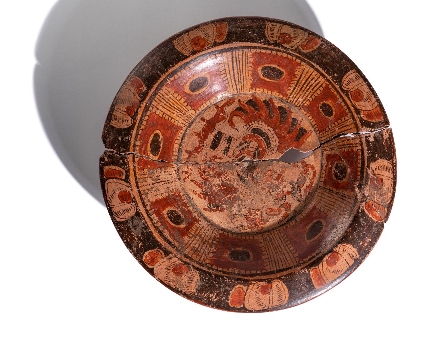 A Maya Polychrome Tripod Bowl