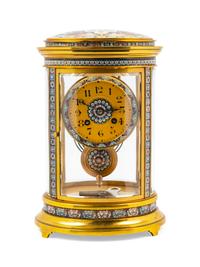 A French Champlevé Mantel Clock