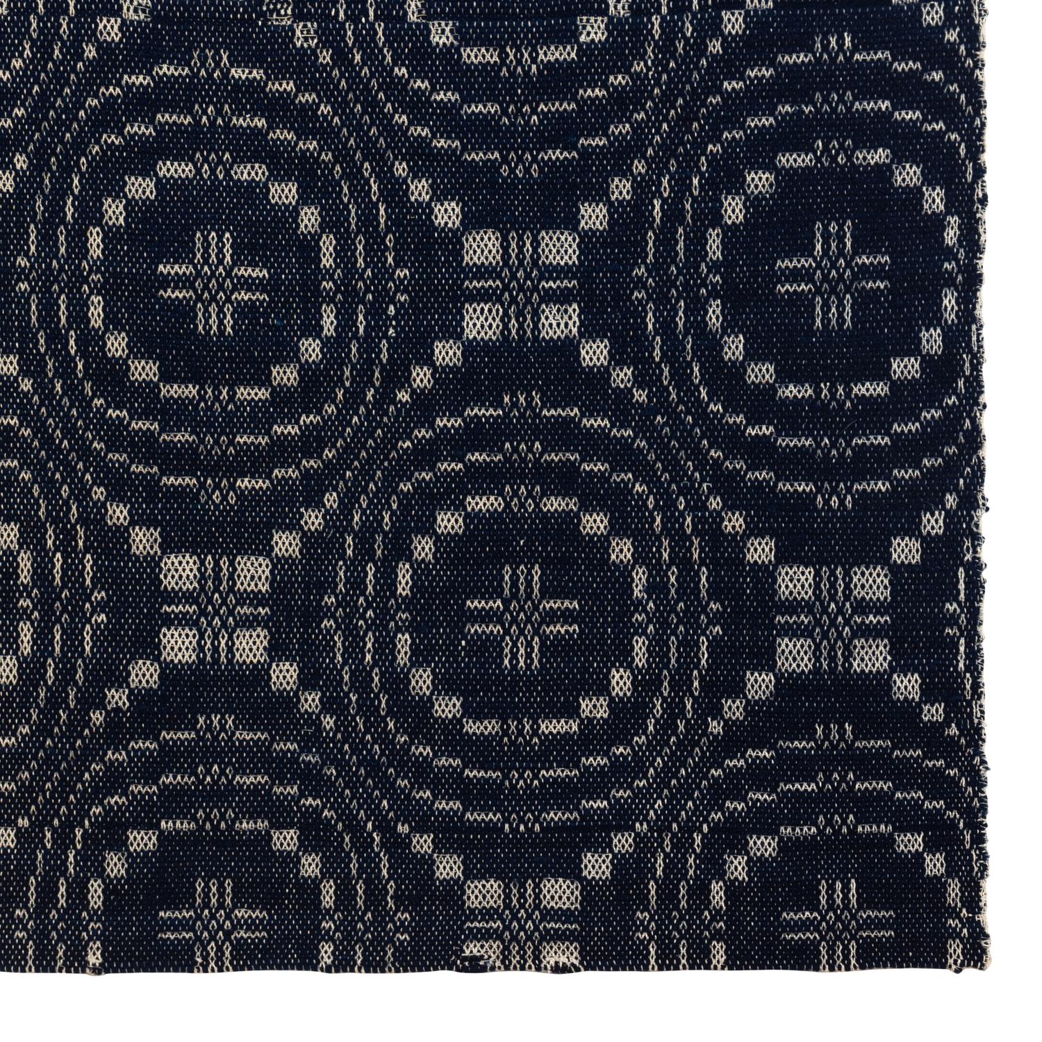 Two Jacquard Woven Cotton and Wool Coverlets