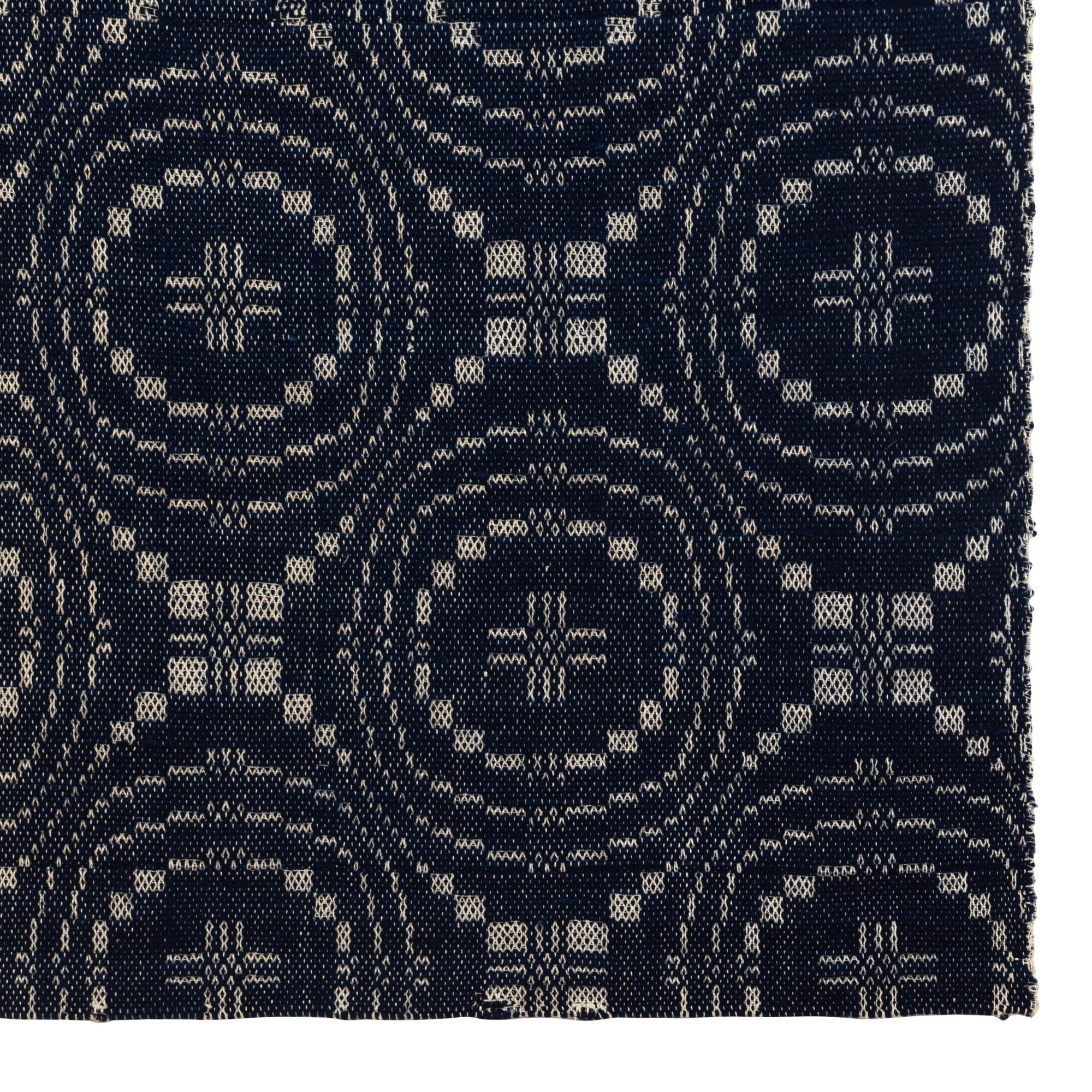 Two Jacquard Woven Cotton and Wool Coverlets