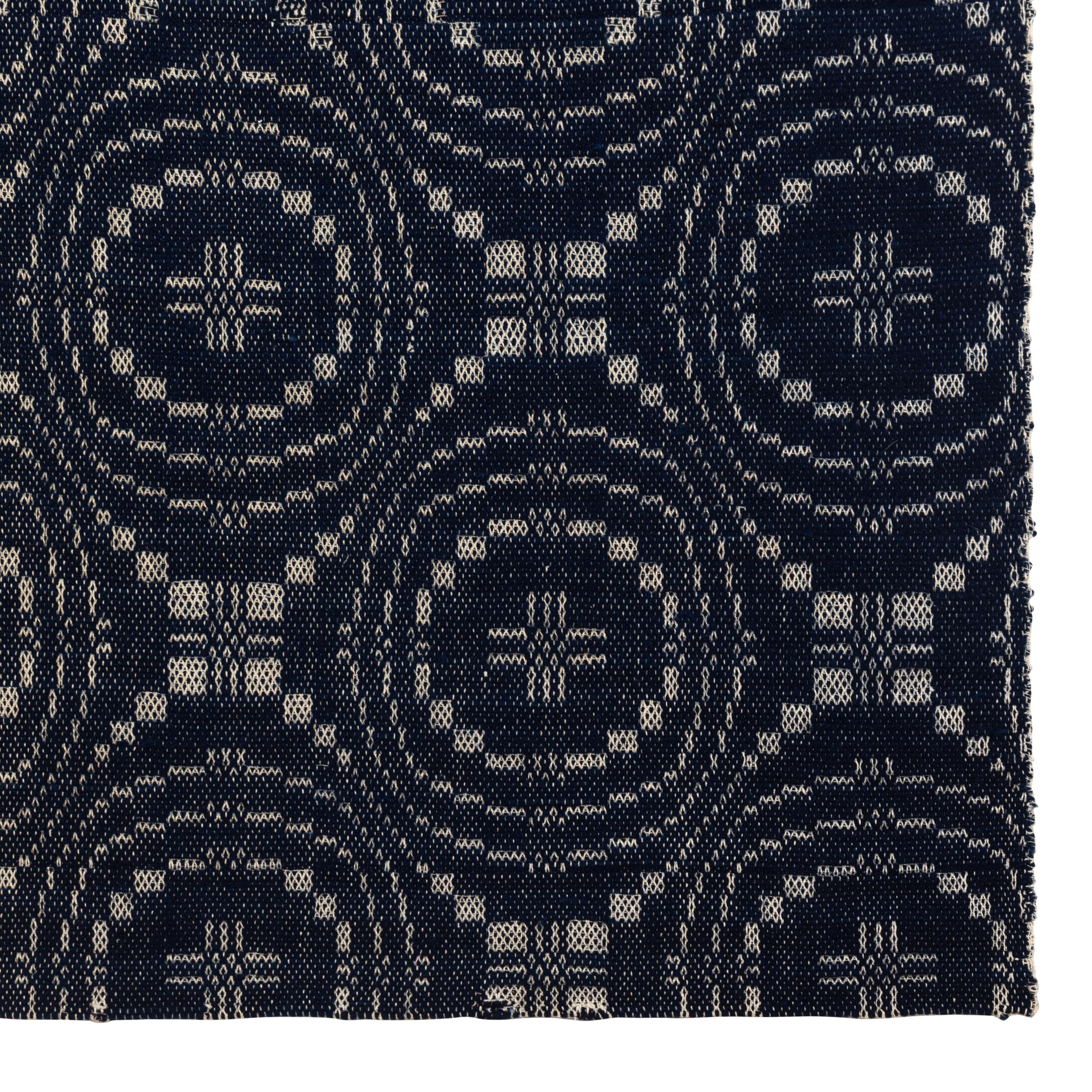 Two Jacquard Woven Cotton and Wool Coverlets