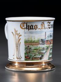 A Gardener's Porcelain Shaving Mug