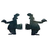 A Pair of Chef Form Handles 12.5" W x 2.5" D x 12" H — France, Mid-20th Century