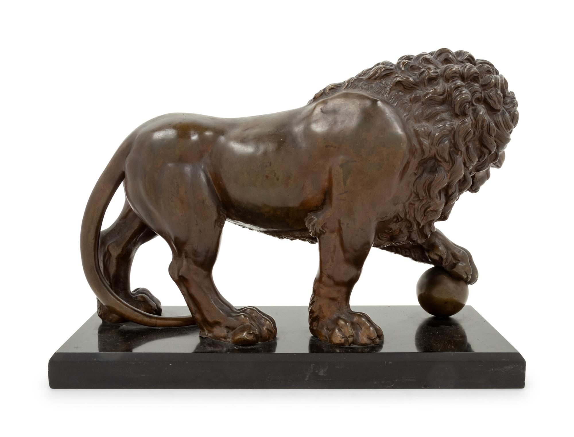 A Continental Bronze Figure of the Medici Lion