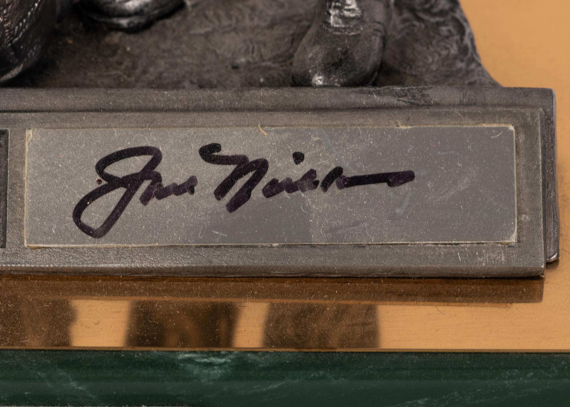 A Jack Nicklaus Signed Autograph Michael Ricker "The Legend Lives" Limited Edition Pewter Sculpture