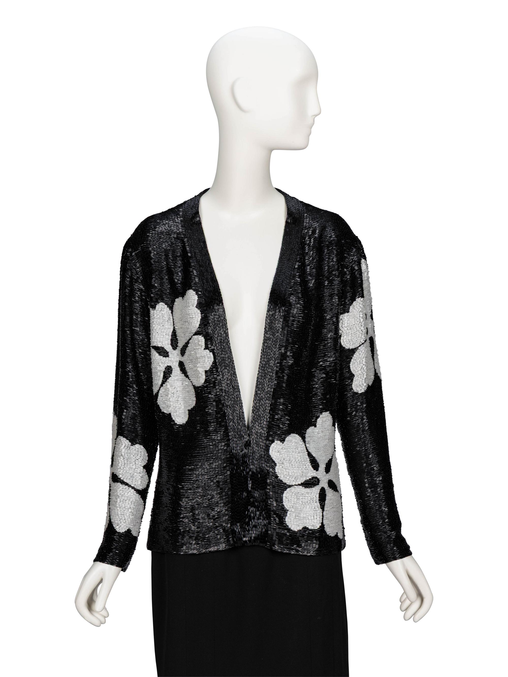 Mollie Parnis, Bugle Bead-Embellished Jacket