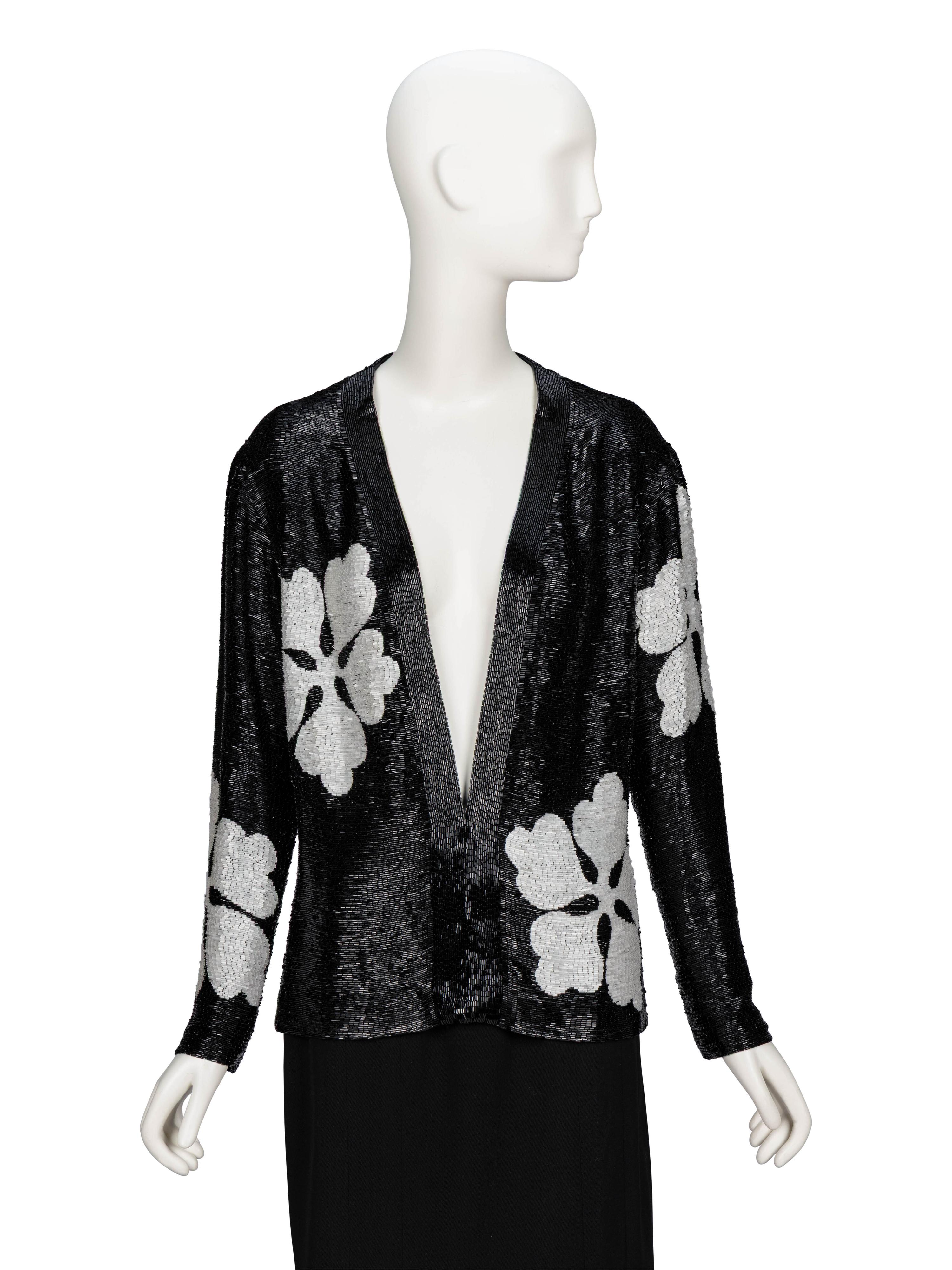 Mollie Parnis, Bugle Bead-Embellished Jacket