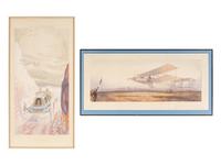 A Pair of Prints ( Un Match Moderne and Grand Prix De L'Aviation )