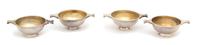 Four Scottish Silver Open Salts, Possibly Hamilton and Inches, Edinburgh, 1924, having gilt wash bowl interior