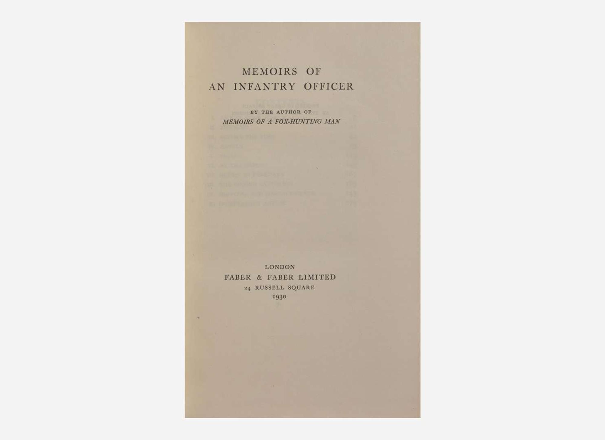 [Literature] Sassoon, Siegfried: The Sherston Trilogy