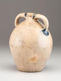 A Rare Freehand Cobalt Decorated and Incised Stoneware Cooler