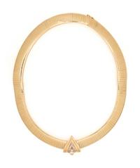 YELLOW GOLD AND DIAMOND OMEGA SLIDE NECKLACE