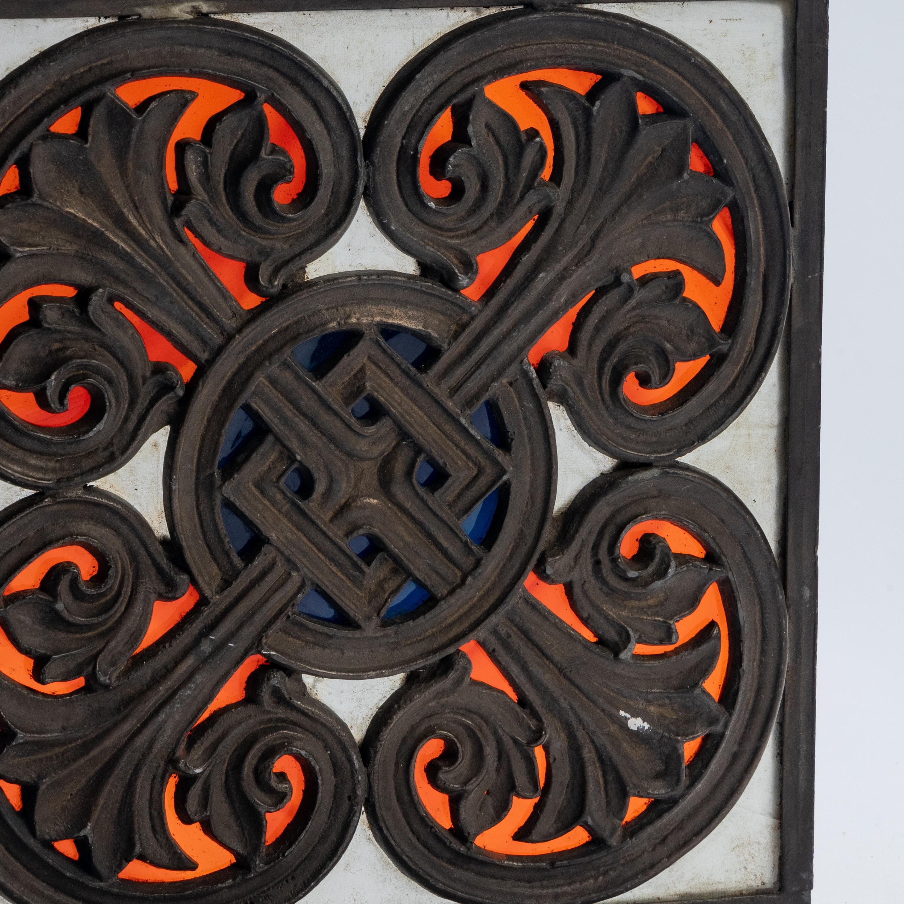 Three stained glass windows