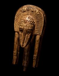 Two Bamana Wood Masks and a Janus Wood Head