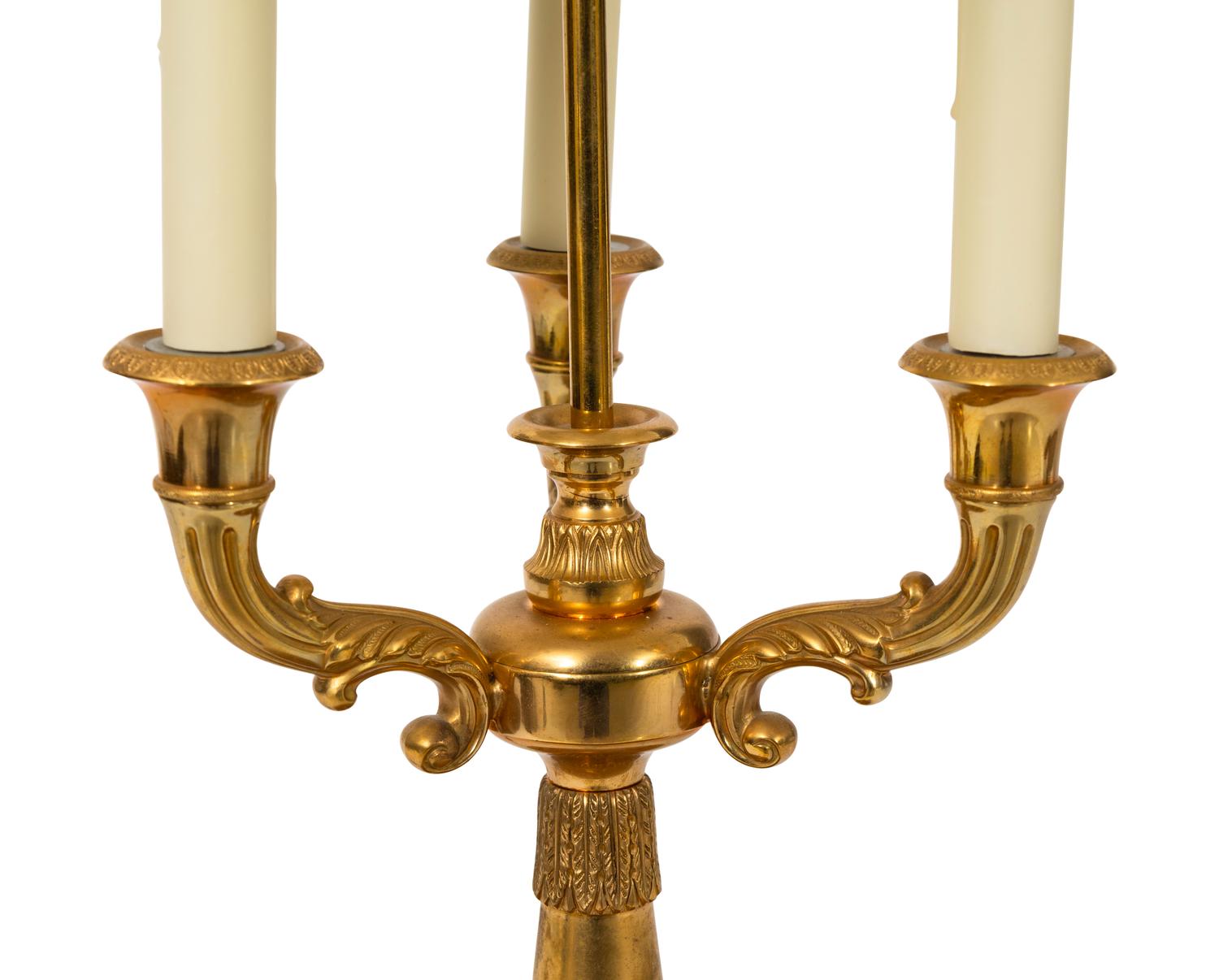A Brass Bouillotte Lamp