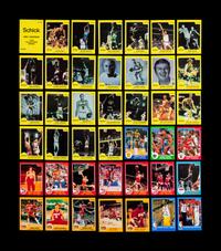 A Group of Assorted 1983, 1984, 1985 and 1986 Star Co. Basketball Cards, Including a John Stockton Rookie and Larry Bird Set,