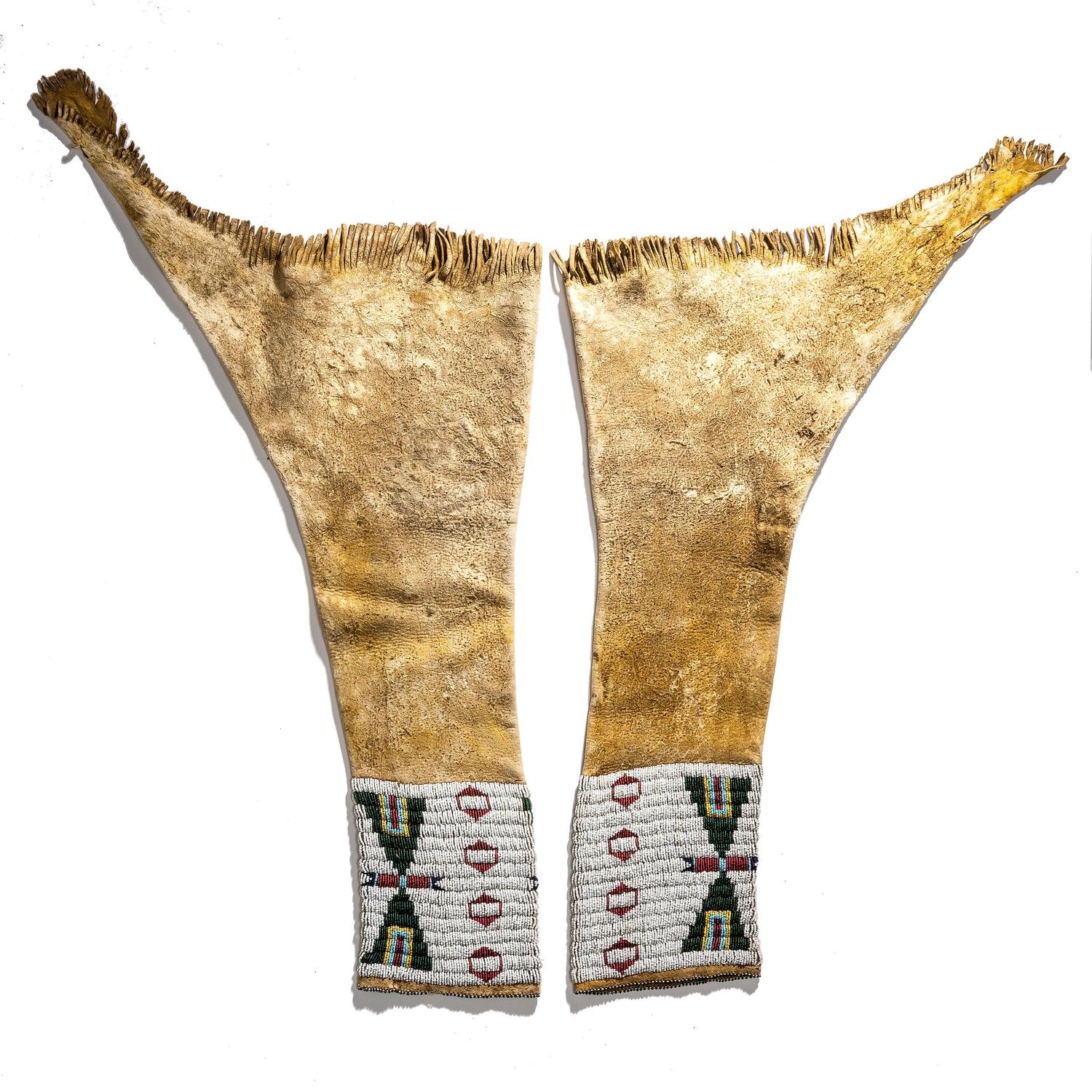 Plains Beaded Hide Leggings