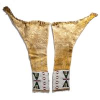 Plains Beaded Hide Leggings
