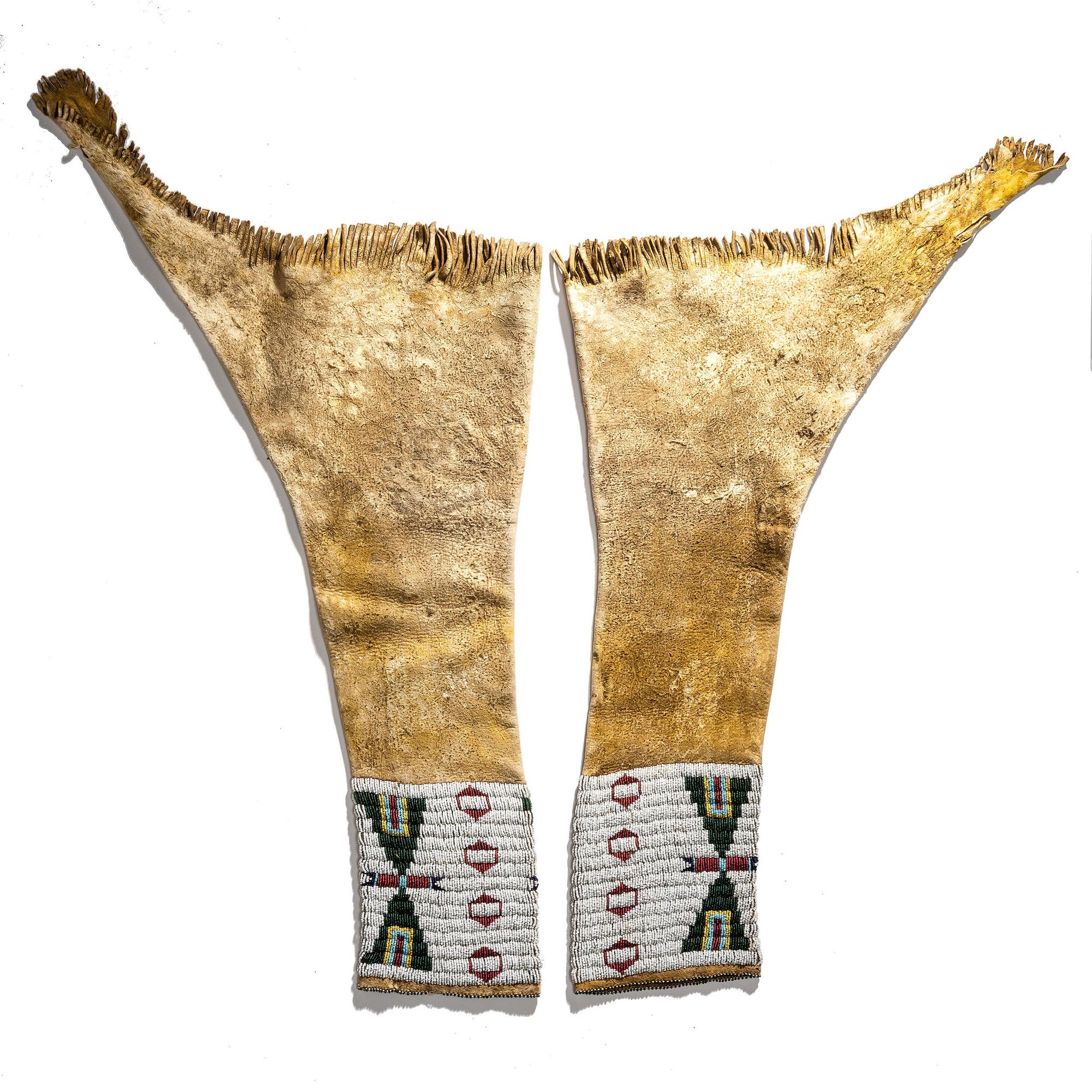 Plains Beaded Hide Leggings